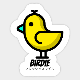 Birdie Bird Birdy Yellow Gold Sticker